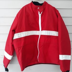 EMT jacket coat mens XXL Lakeland USA first responder like new red quilt…